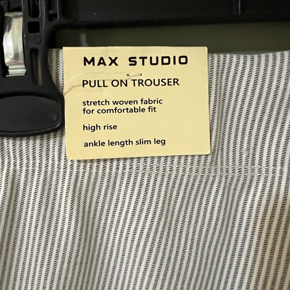 Max Stidio NWT pull on trouser high rise ankle length size XL blue and white - Picture 5 of 6